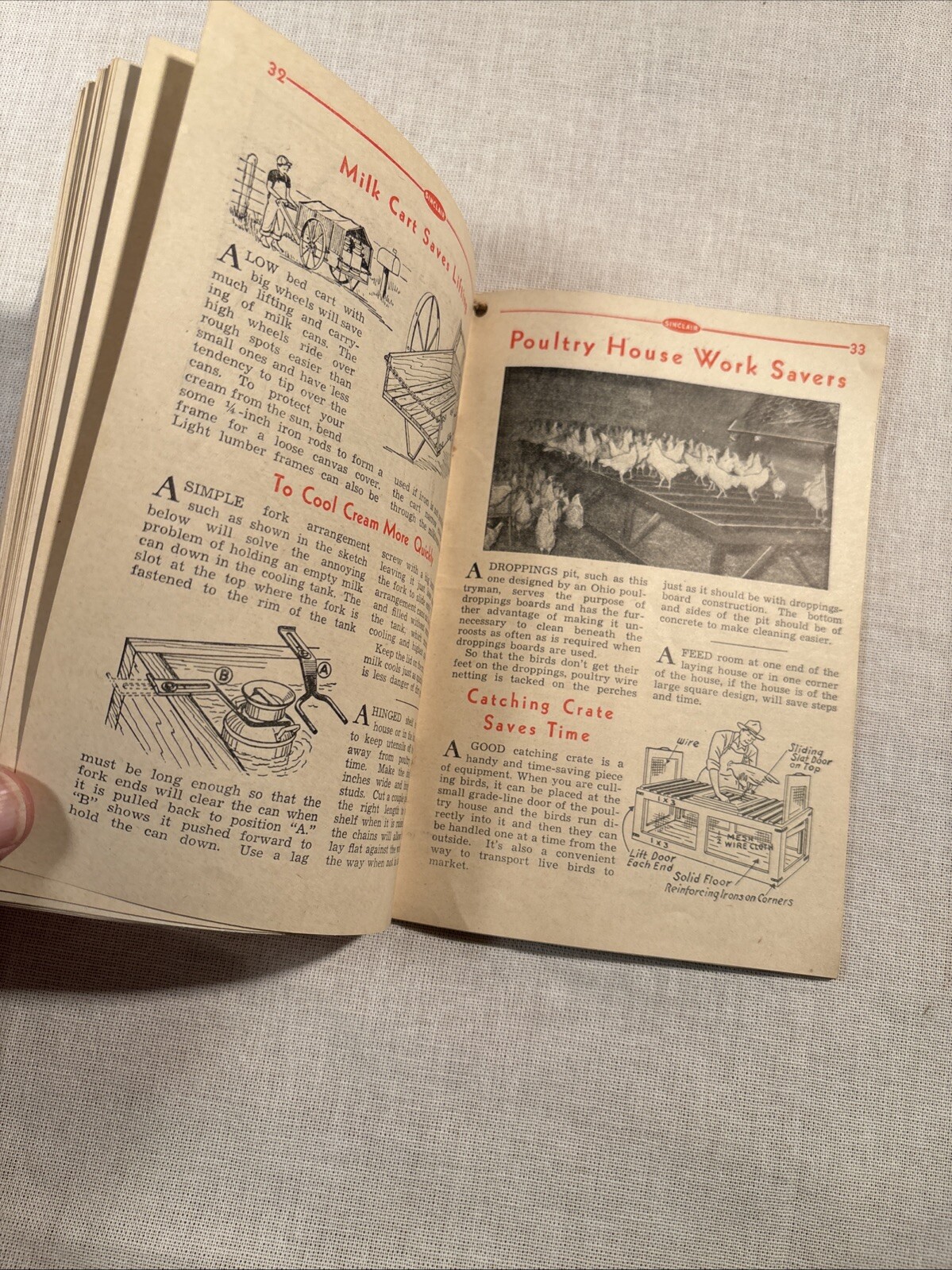 1944 SINCLAIR FARM TIME SAVERS BOOKLET, 3RD EDITION, SINCLAIR OIL PRODUCTS