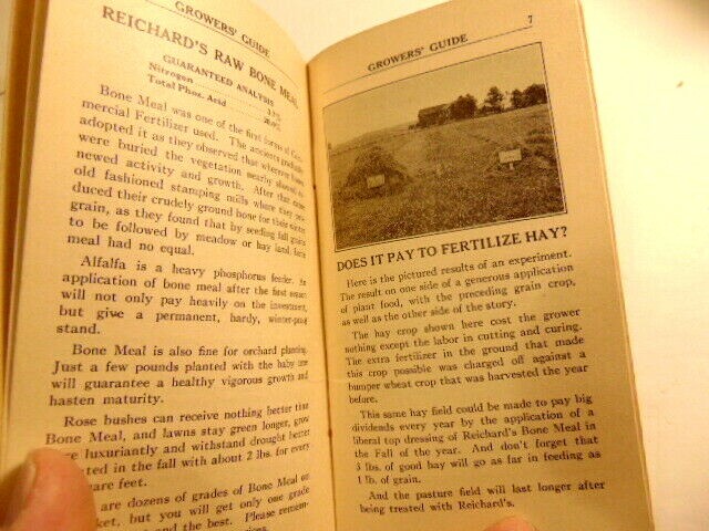 old fertilizer advertising booklet: Reichard&rsquo;s Grower&rsquo;s Guide (Allentown, PA)