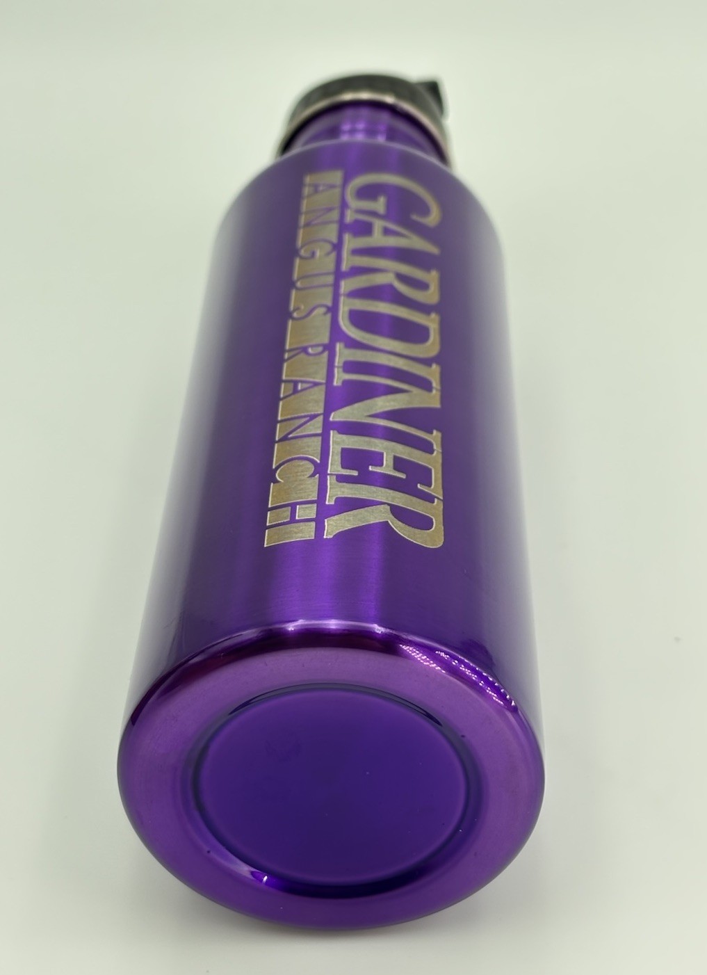 Gardiner Angus Ranch Purple Aluminum Water Bottle Cattle Ranch Promo 20-24oz NEW