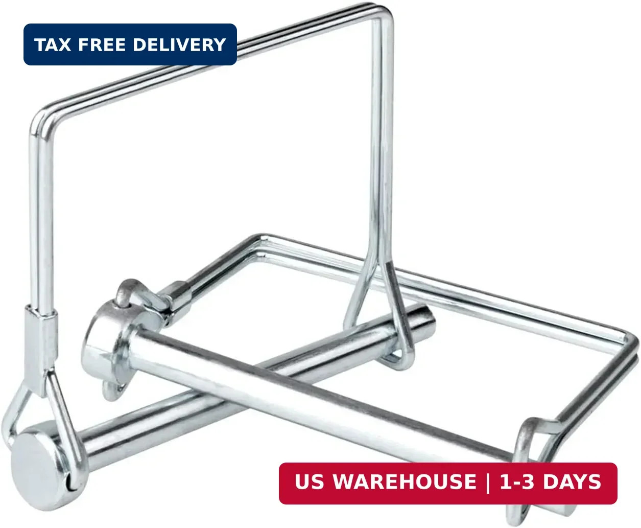 Sunnyway 10 Pack 5/16 Inch Trailer Coupler Pin Set 4 Inch Long Wire Lock Pin PTO