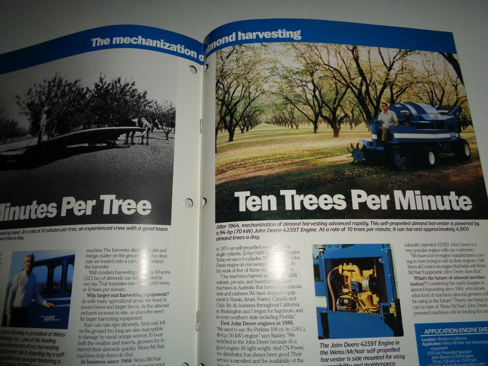 John Deere Spring 1990 Power Source Magazine Offshore Oil Almond Harvesting JD