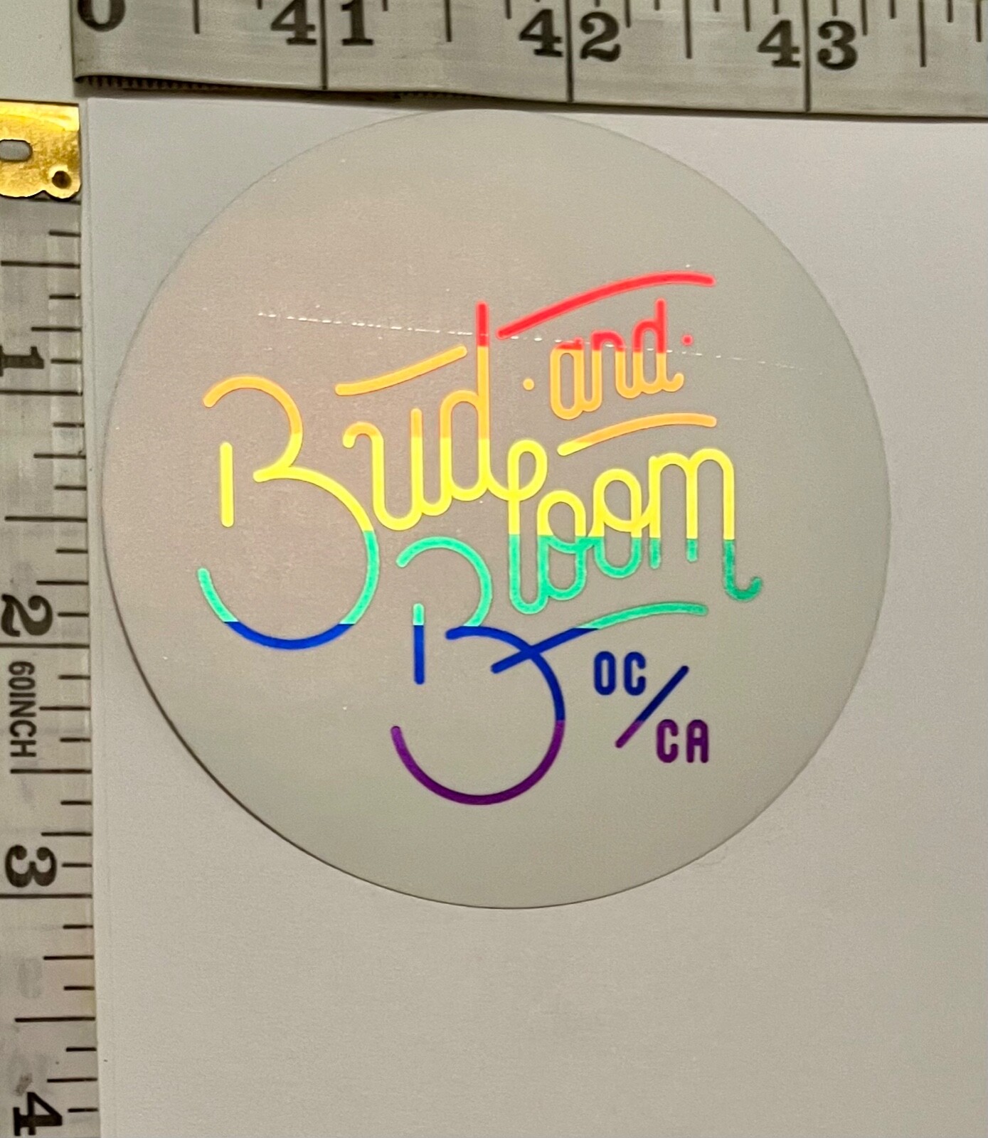 Bud and Bloom Vinyl Sticker – Oregon, USA Cannabis Industry Advertisement