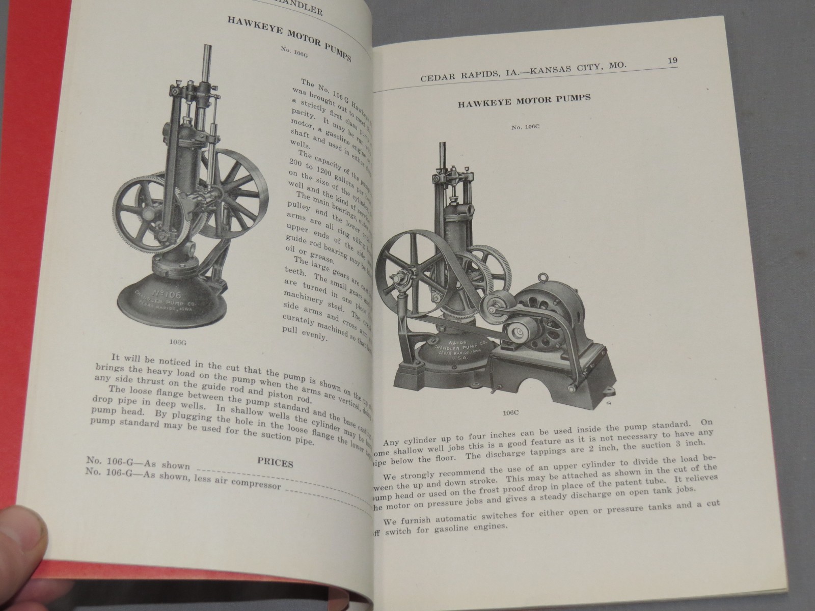 Vintage 1920&rsquo;s CHANDLER Pump Supply Co Full Line Catalog Kansas City Missouri