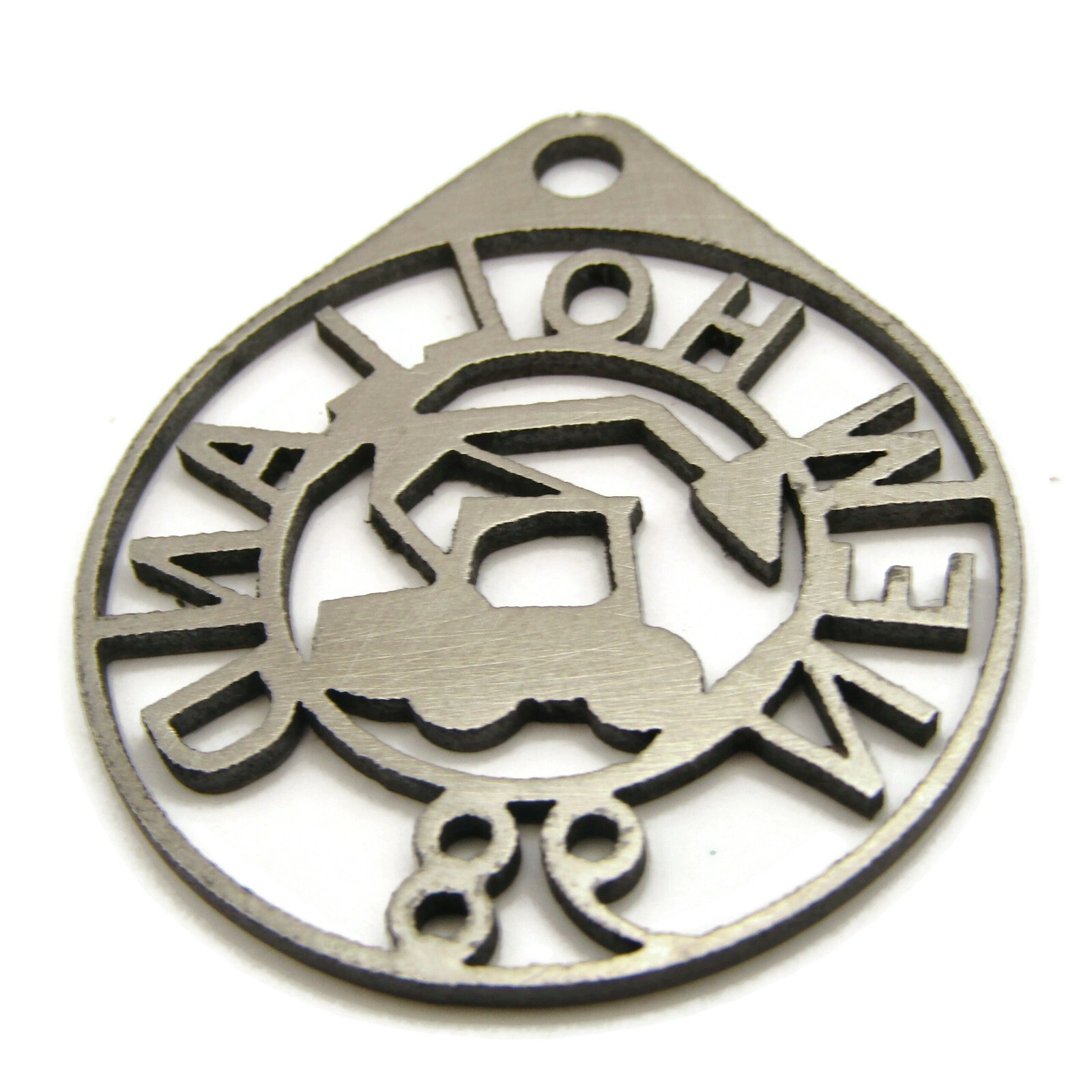 1998 New Holland Excavator Metal Keychain Fob Charm Vintage Agriculture Promo