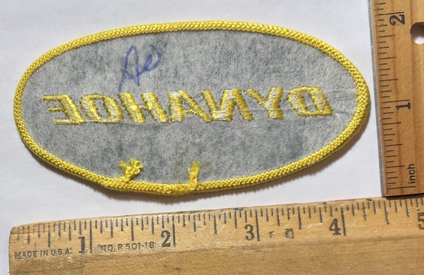 Vintage Dynahoe Logo Patch Backhoe Loader Heavy Construction Equipment Business