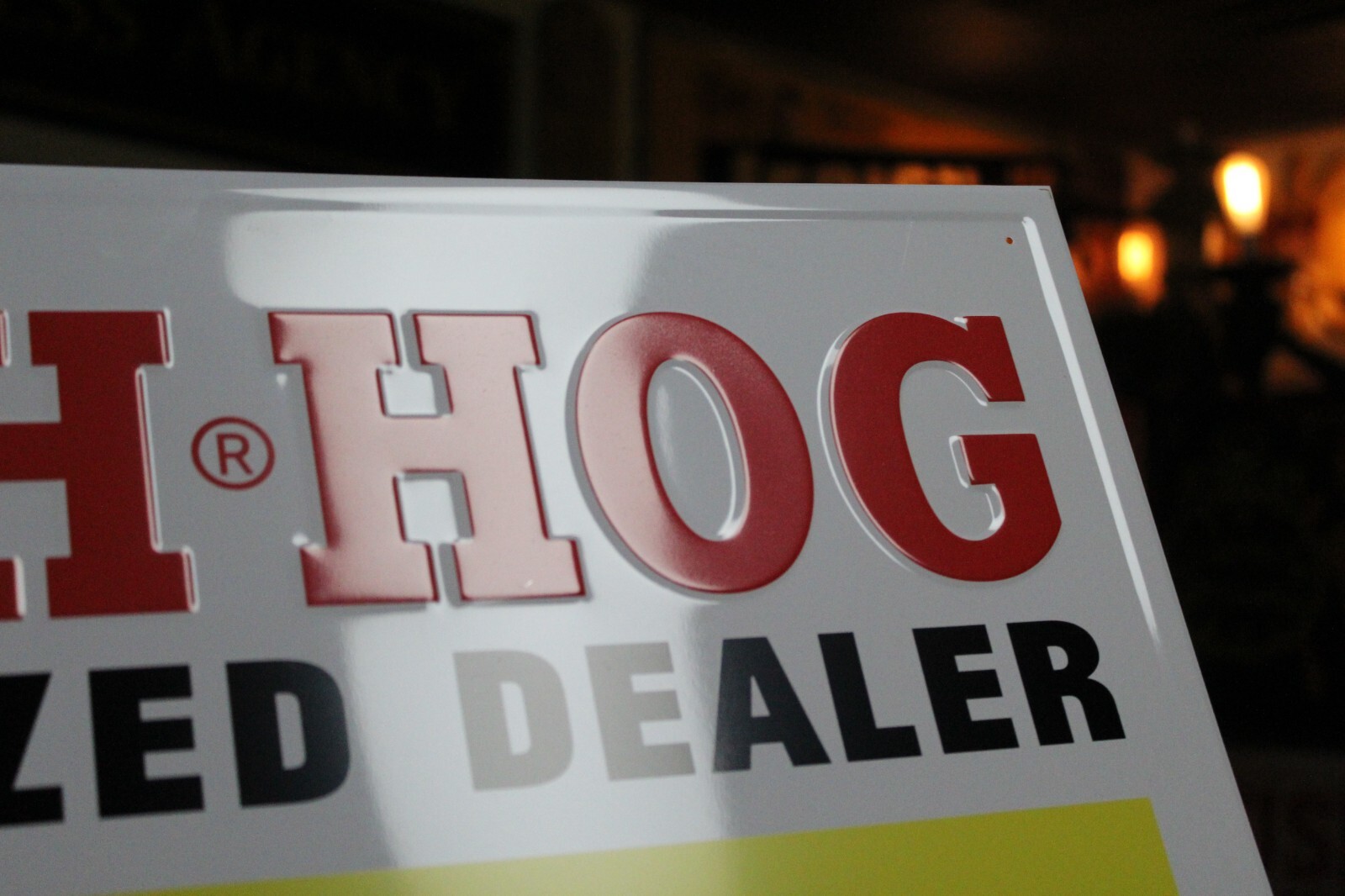 BUSH HOG DEALER FARM IMPLEMENTS EMBOSSED METAL SIGN GAS SERVICE FORD SEED IH OIL