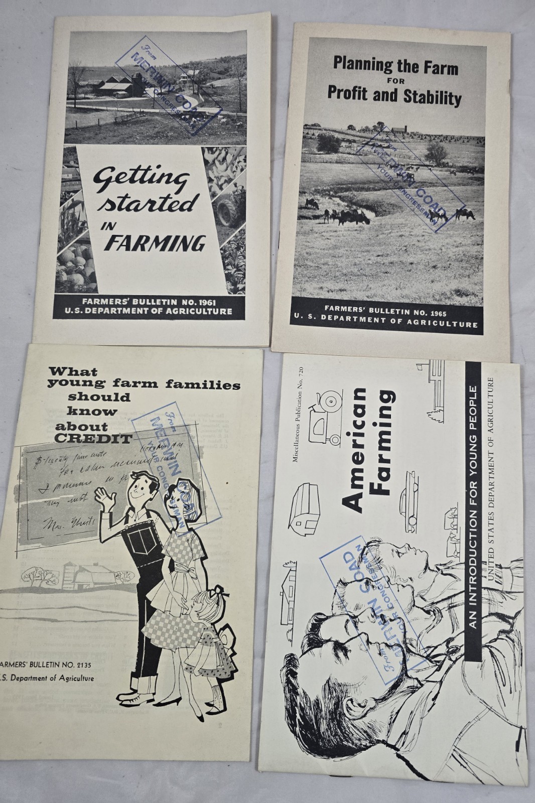 Vintage Farming Bulletin US Department Agriculture 1961 1965 Farm Brochure LOT