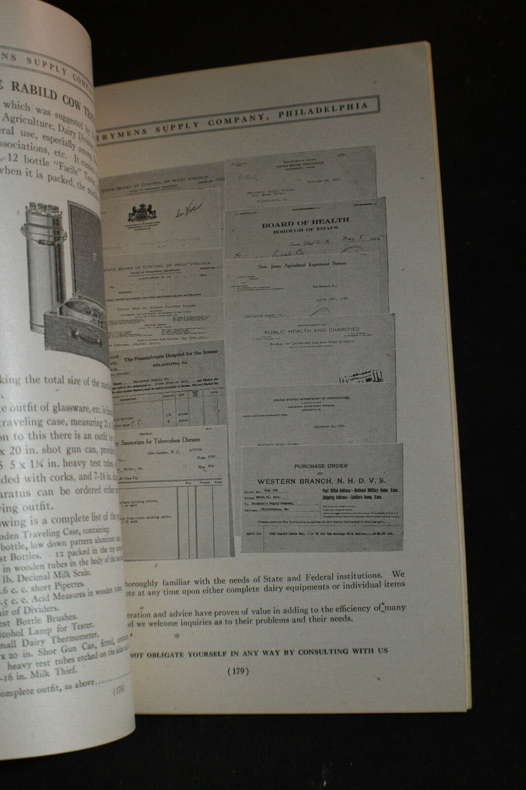 1917 The Bestov Book -ILLUSTRATED Dairy Equipment & Supplies Catalog -Philadelph