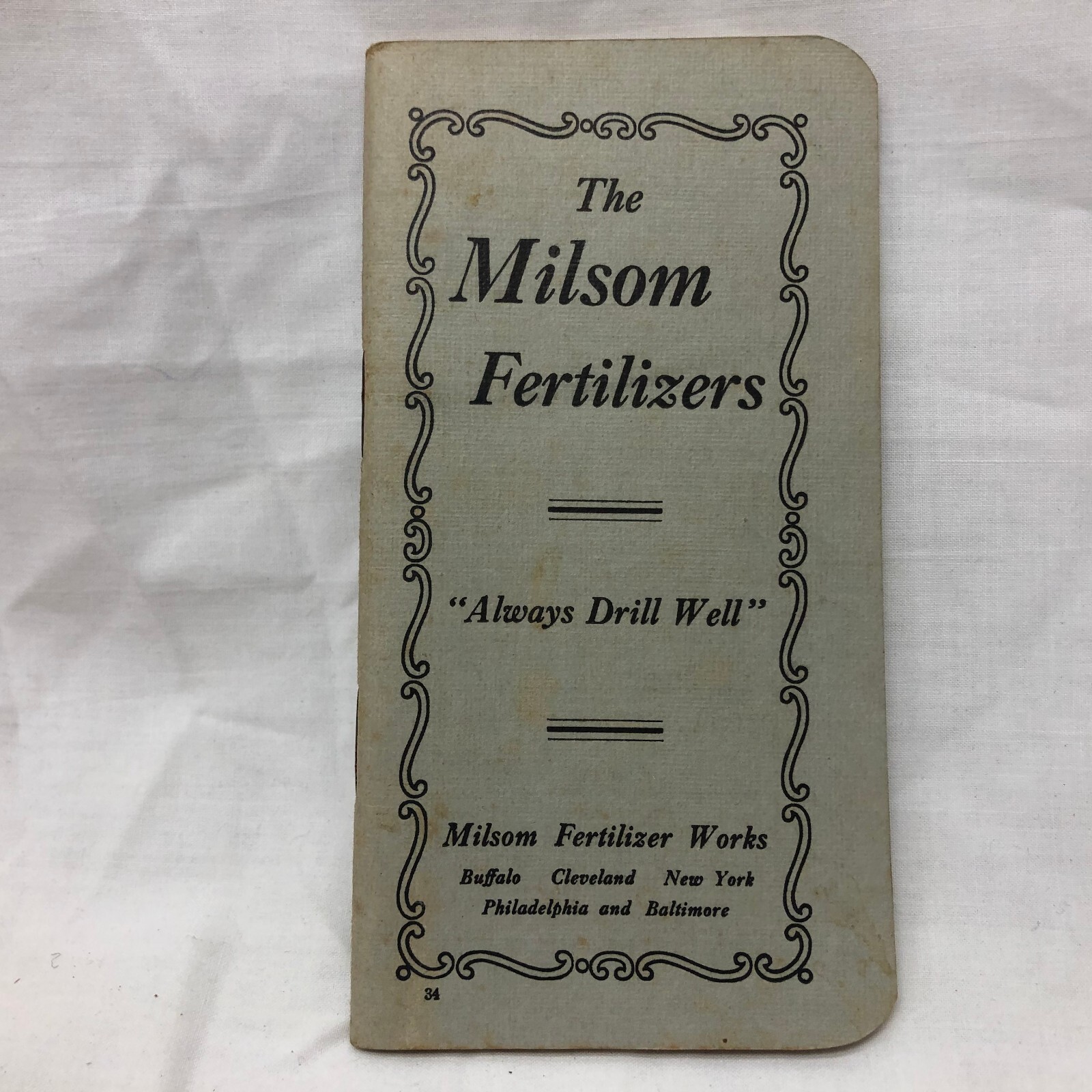 Vintage 1908 The Milsom Fertilizers Cleveland Ohio Pocket Calendar
