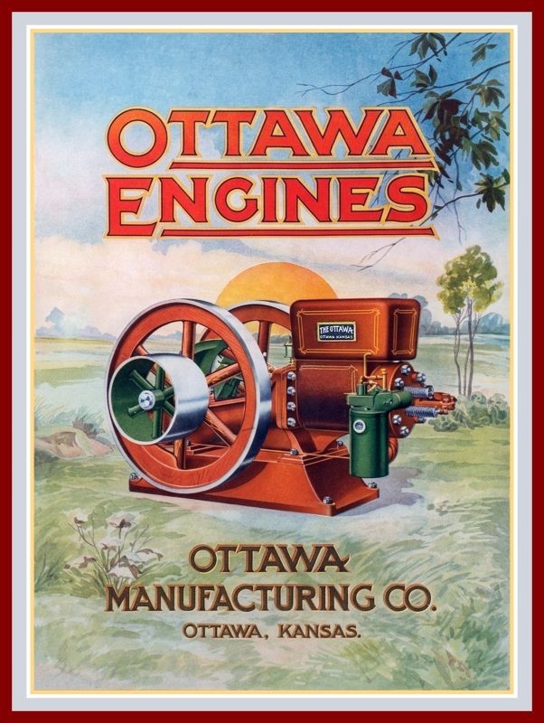 Ottawa Gas Engines of Ottawa, Kansas New Metal Sign: 12×16&Prime; Ships Free