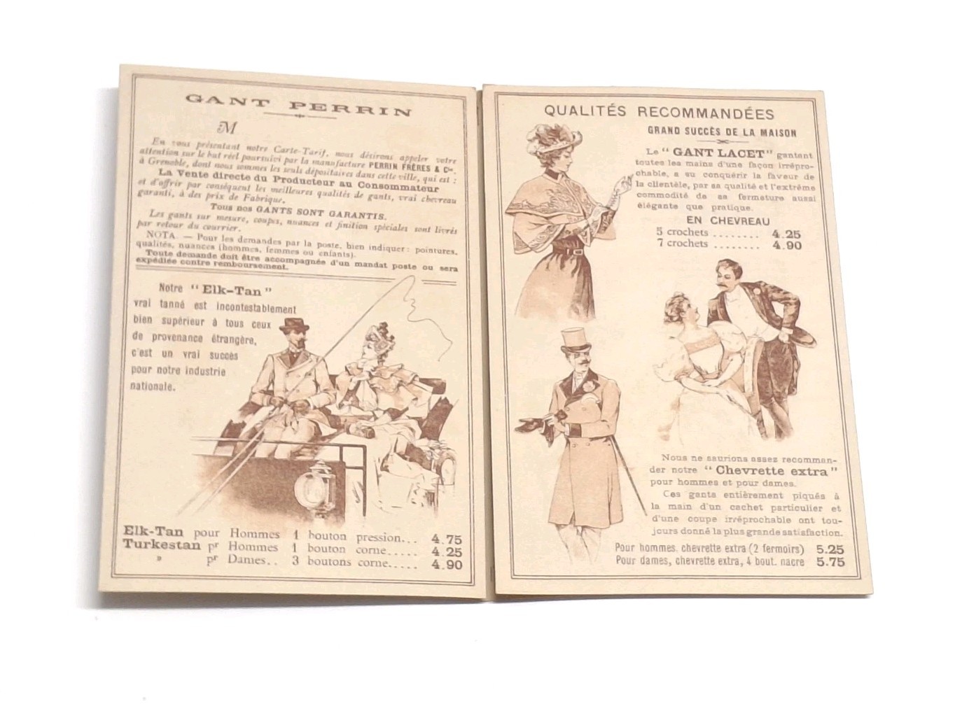 Gant Perrin Gloves Fashion Paris France Foldout Early 1900&rsquo;s Sampler Booklet