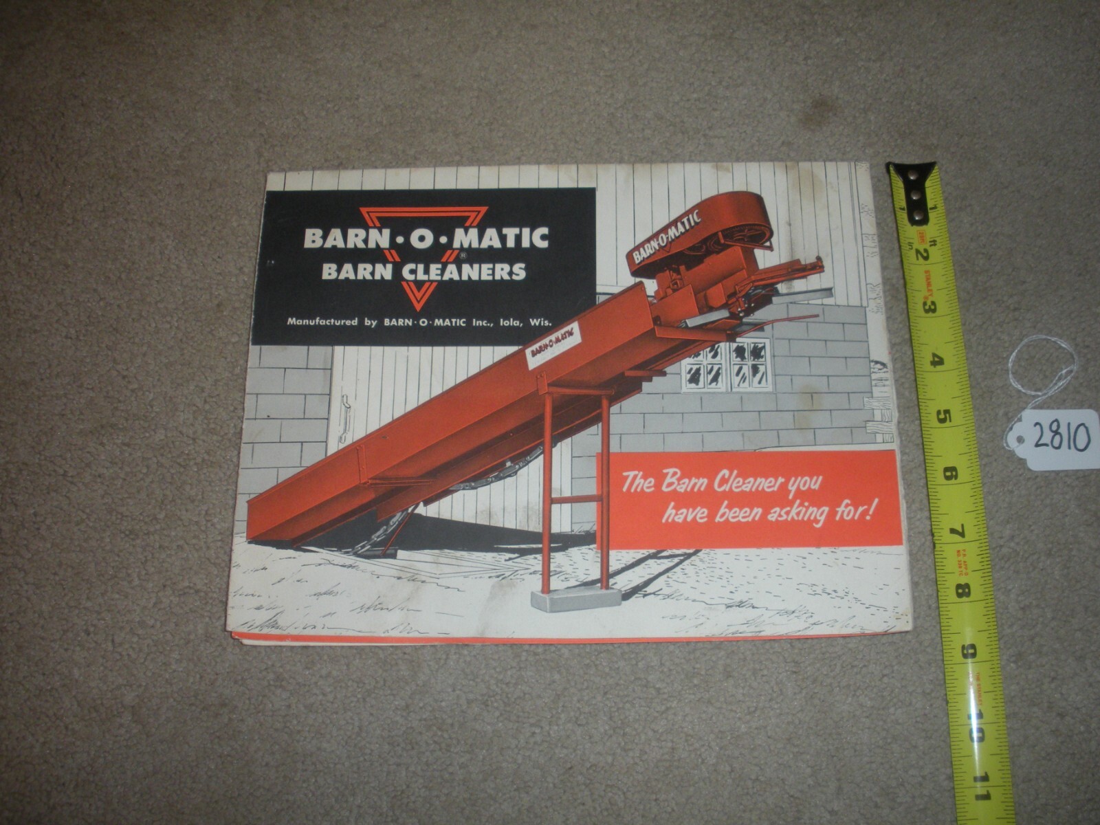 VINTAGE Farm Equipment Brochure – Barn-O-Matic – 300 400 500 – Silo Unloaders