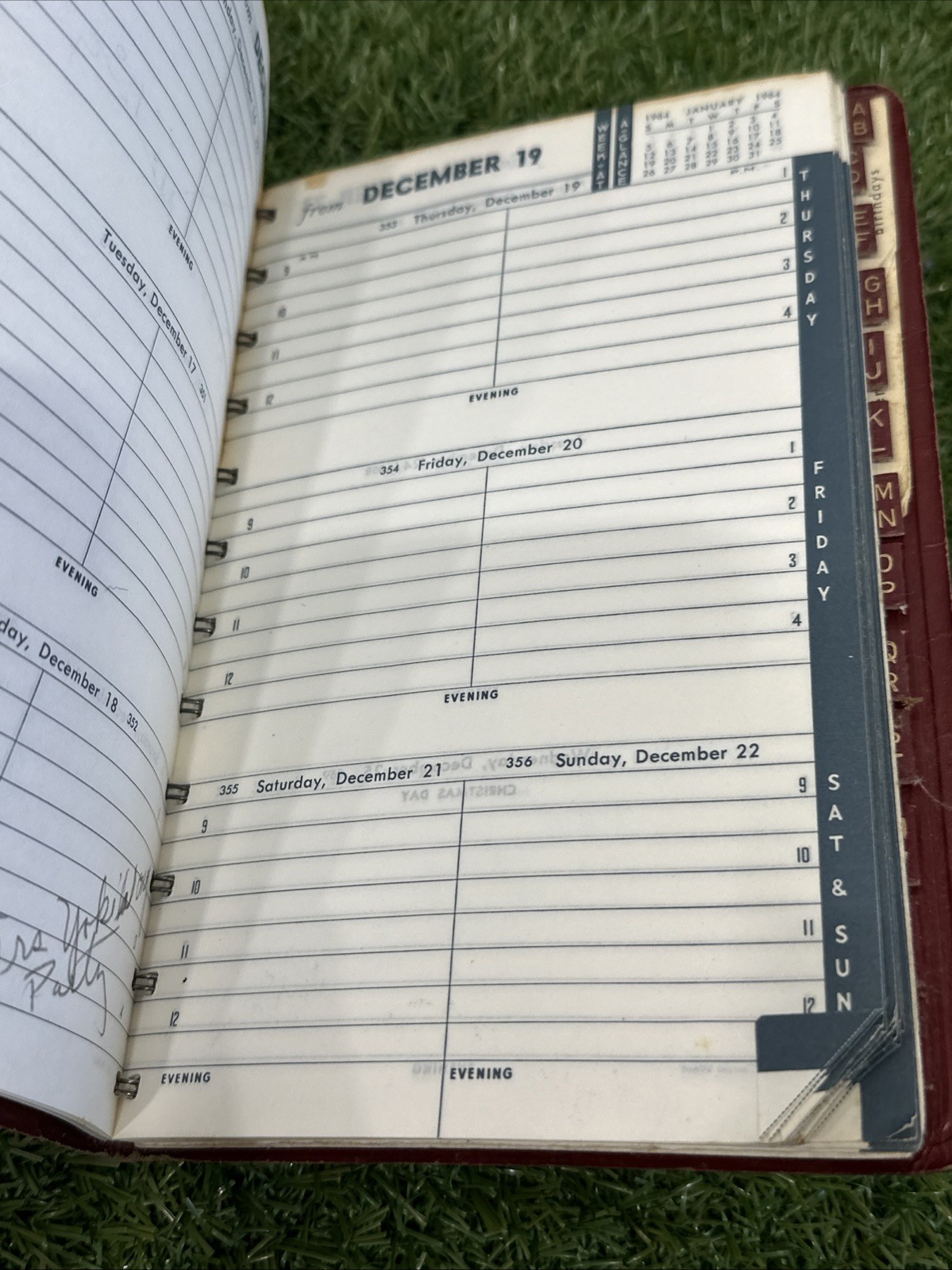 Vintage Notebooks Week at a Glance Weekly-Minder Lot Of 5 Piece 1963-1967 & 1976