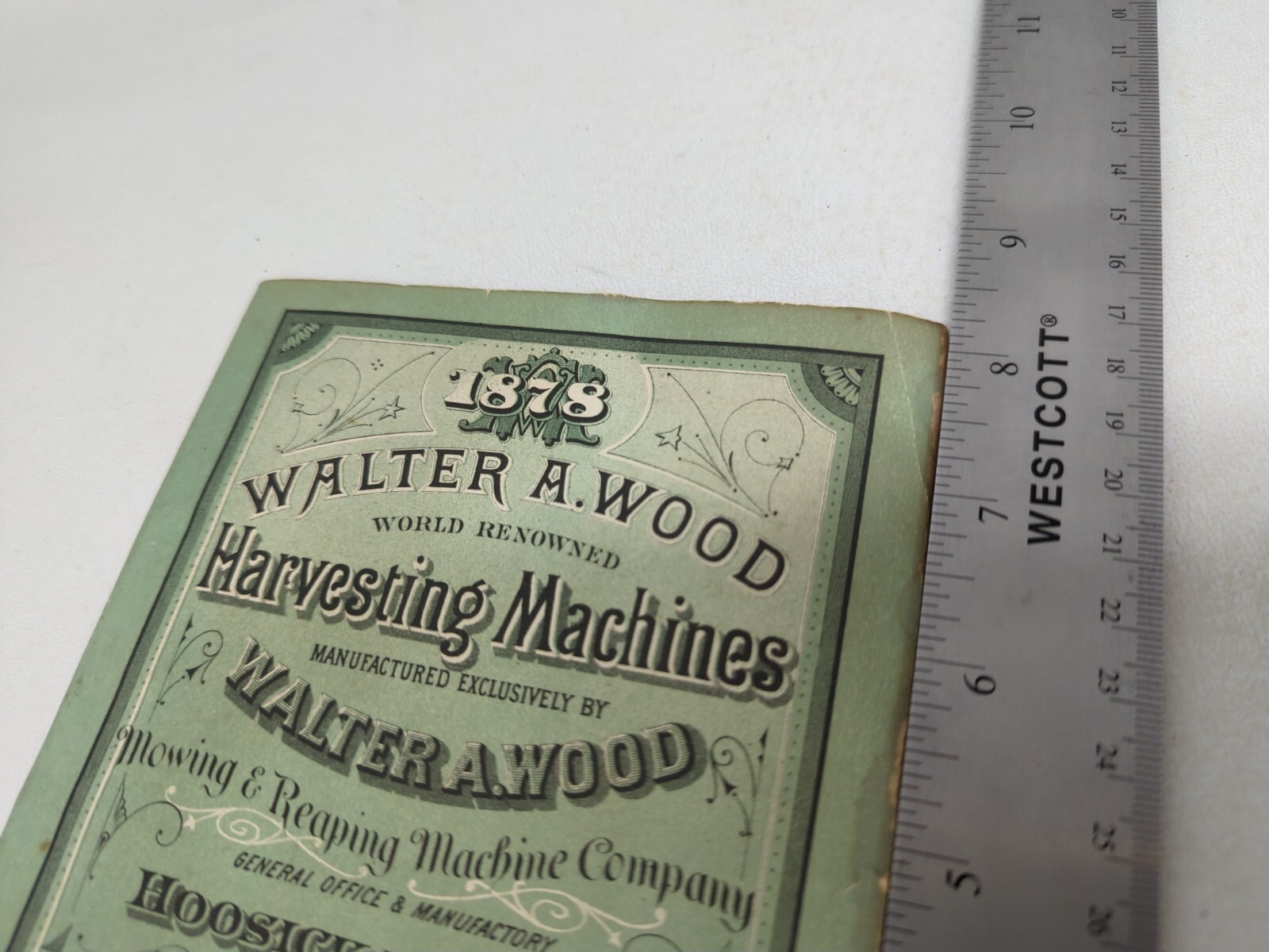1878 Walter A. Wood Harvesting Machine Mower Reaper Catalog Brochure 25th Annual