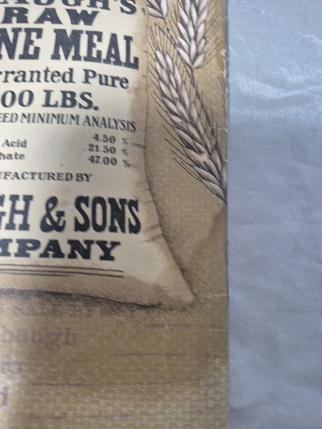 1908 Farmers Almanac Baugh Sons Co Fertilizers Agriculture Water Damage