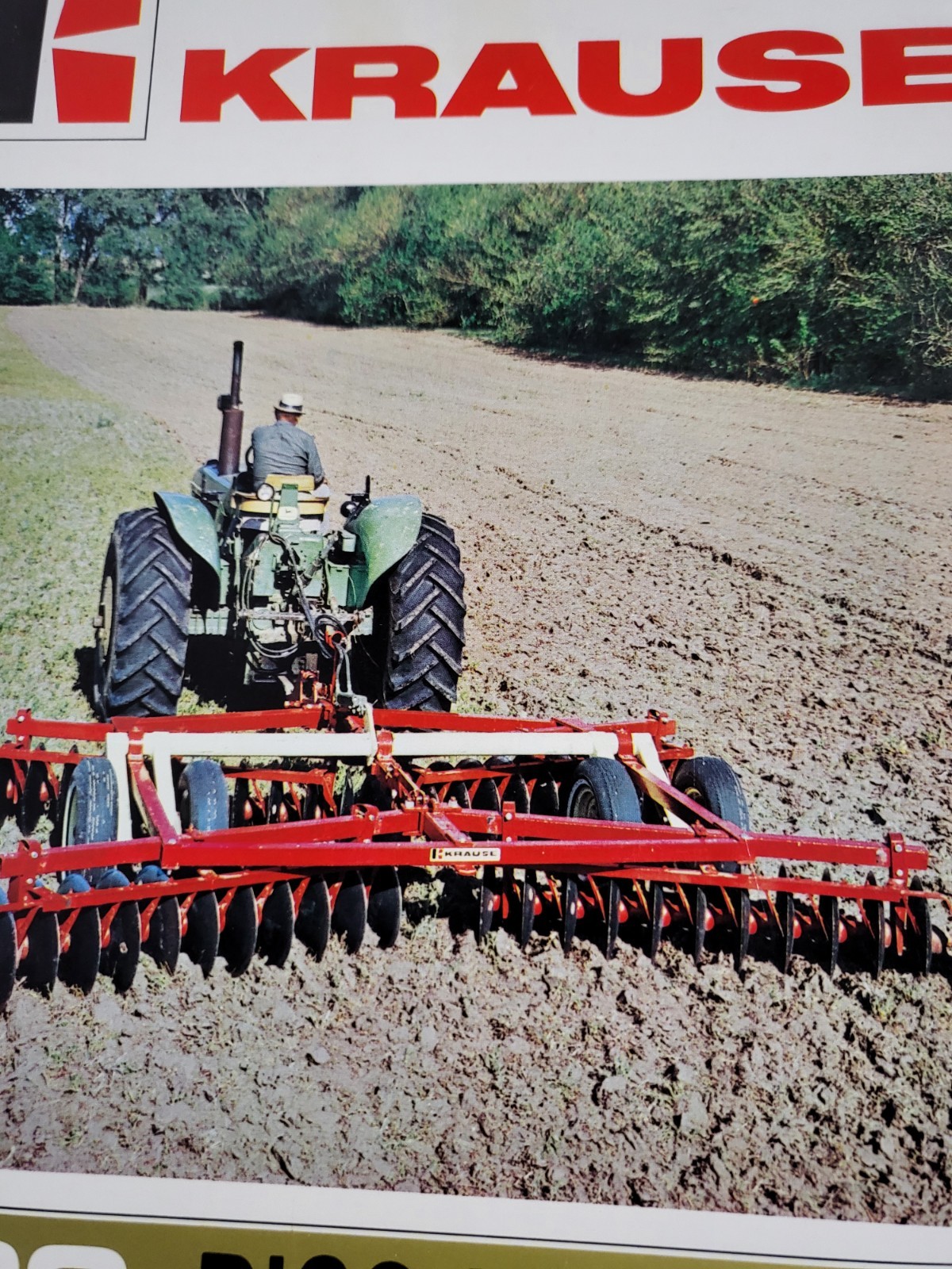 1967 Vintage BROCHURE Krause Field Disc Harrow 600 Series, John Deere tractor