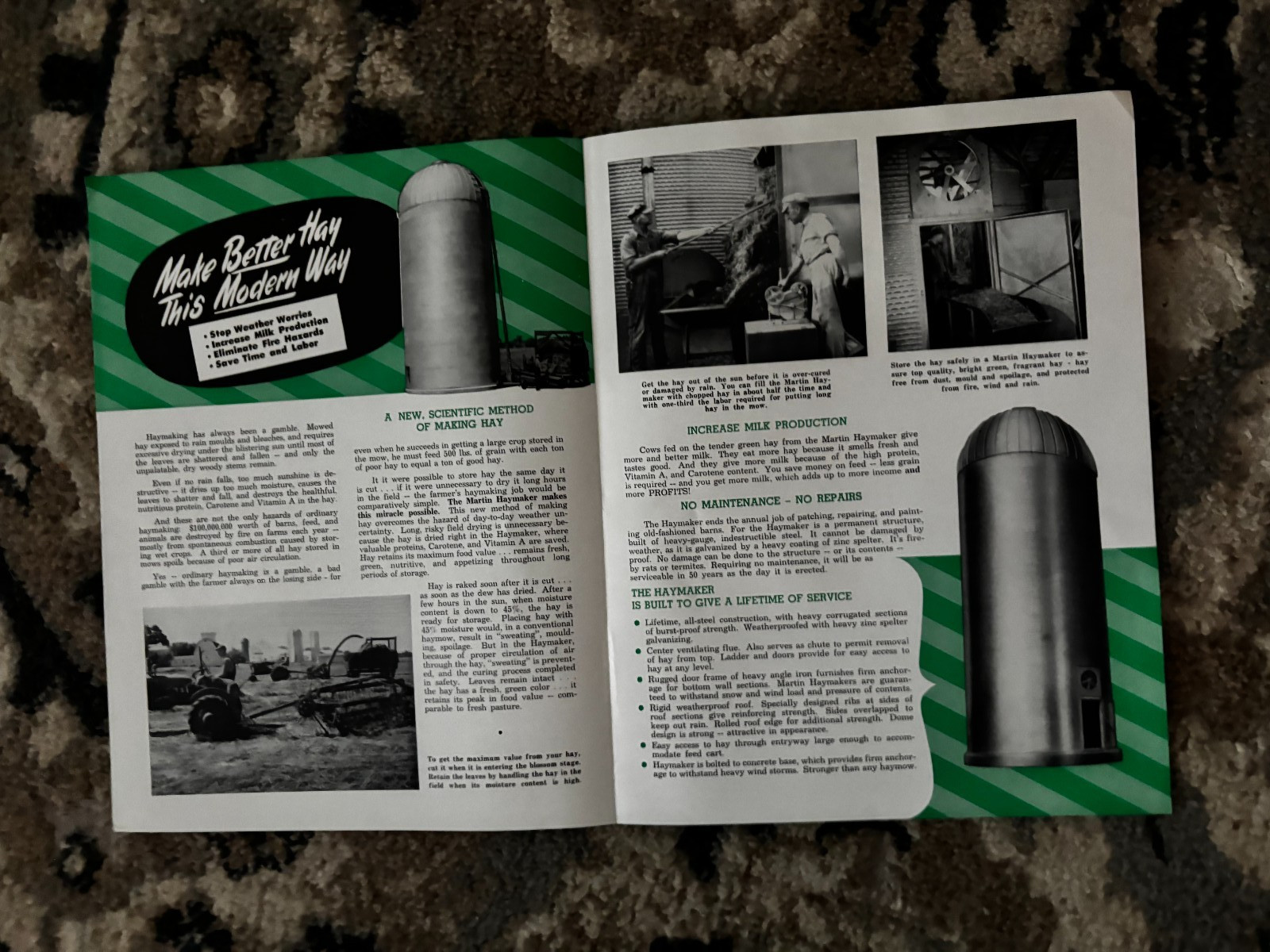 Martin Steel-Bilt Haymakers Silos For 1950 Brochure DCPA26