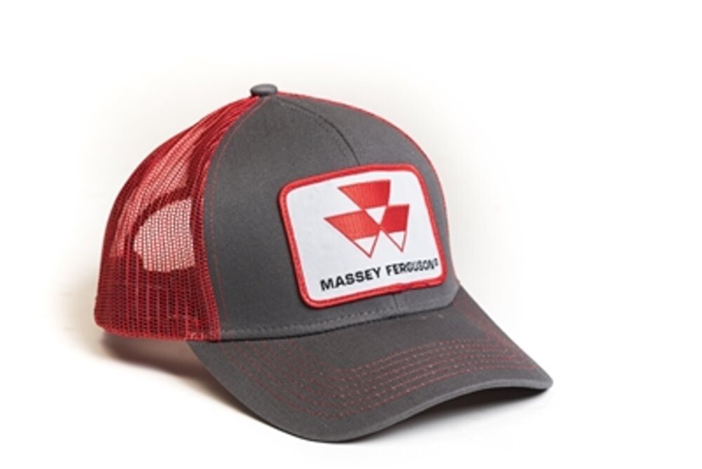 Massey Ferguson Tractor Grey Red Mesh Hat – Cap Gift Fits Most