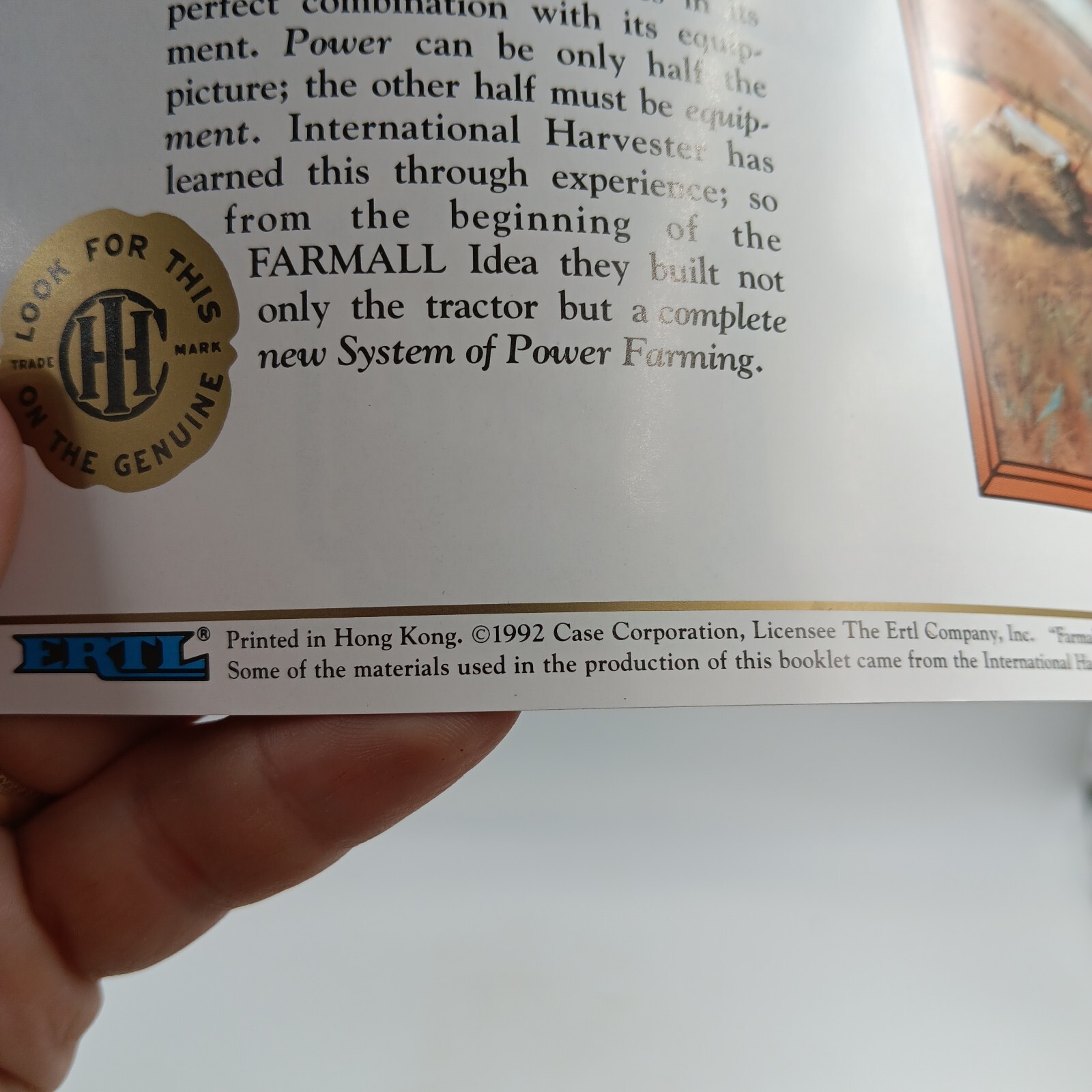Harvester International The McCormick-Deering Farmall Precision #20 Book 1992