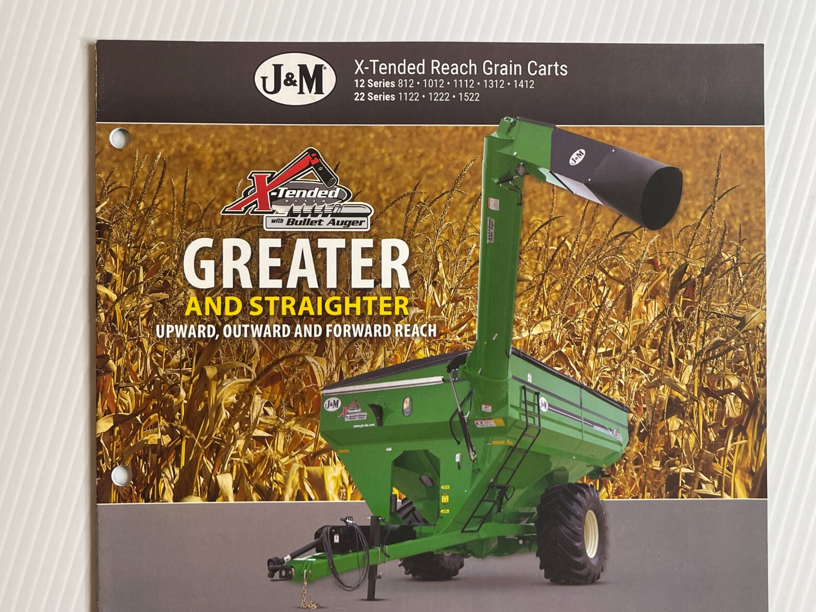 J&M X-Tended Reach Grain Carts Sales Brochure *2010s* (Showroom Sales Book)