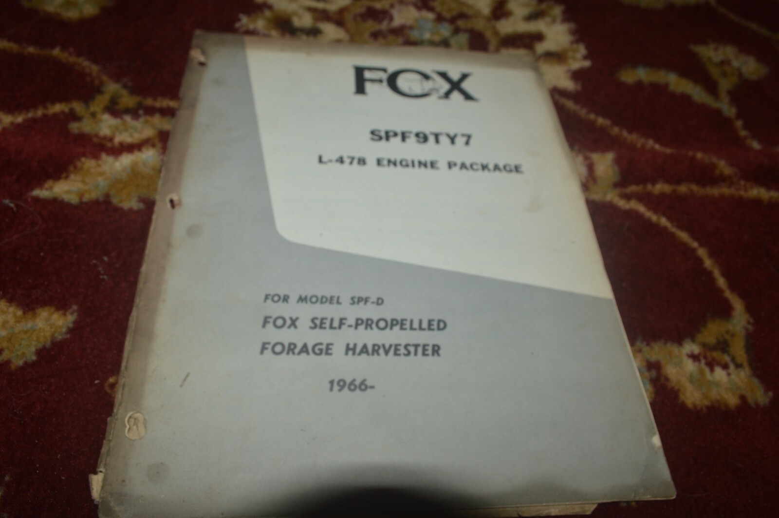 Fox L-478 Engine Package Parts Book Manual BASE
