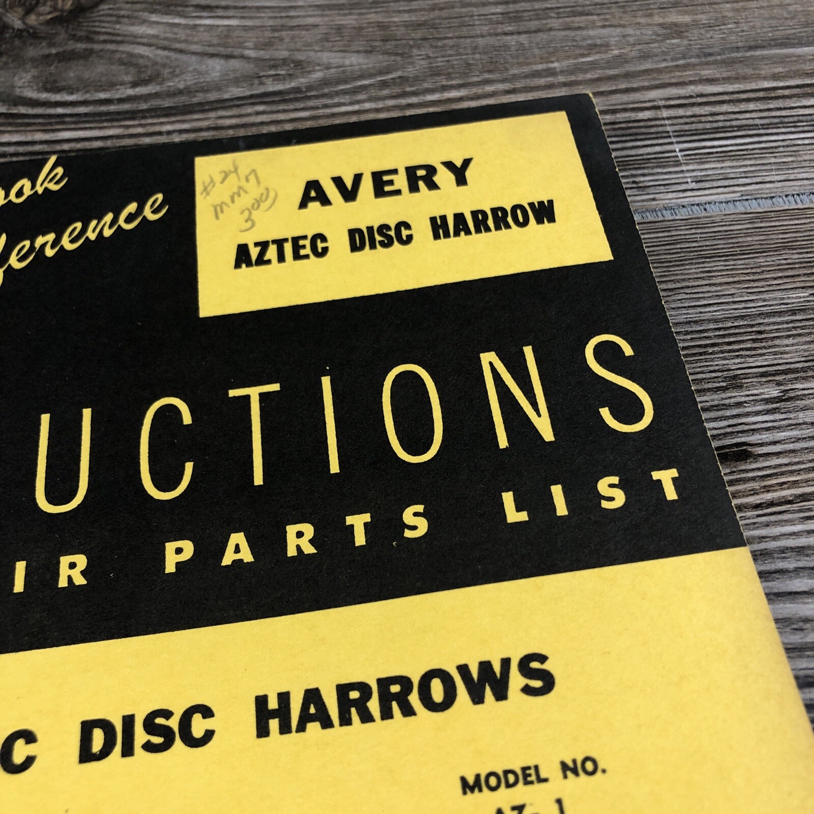 B.F. Avery & Sons Company Avery Aztec Disc Harrow Farming Instructions