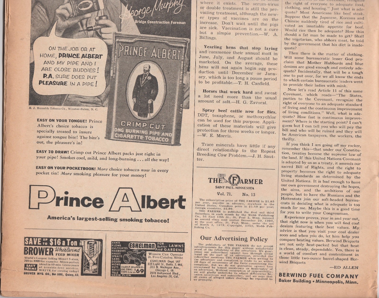 THE FARMER MAGAZINE-SERVING THE UPPER MIDWEST-JULY 4,1953 ISSUE
