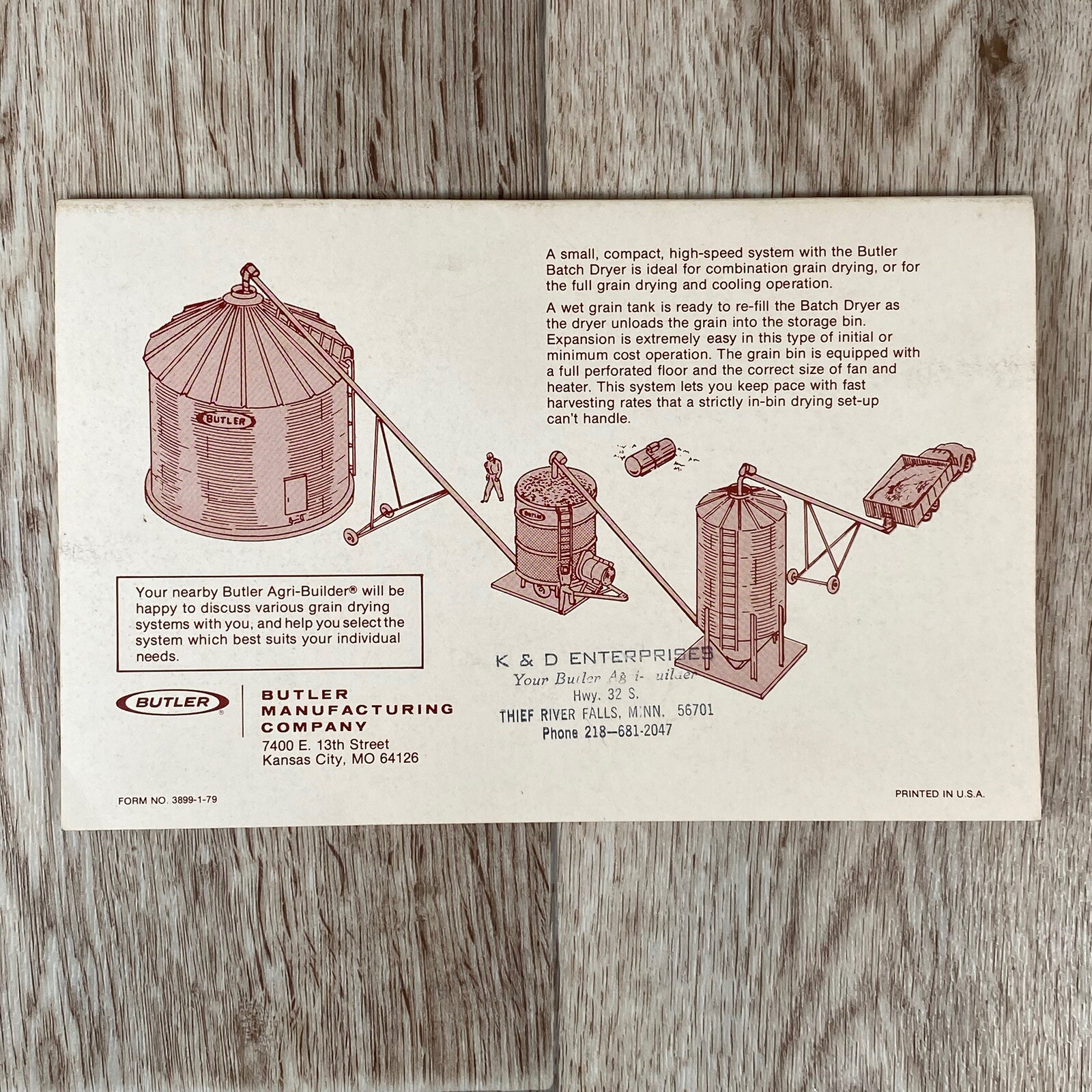 Vintage Butler Grain Drying Systems Catalog Booklet Thief River Falls, MN