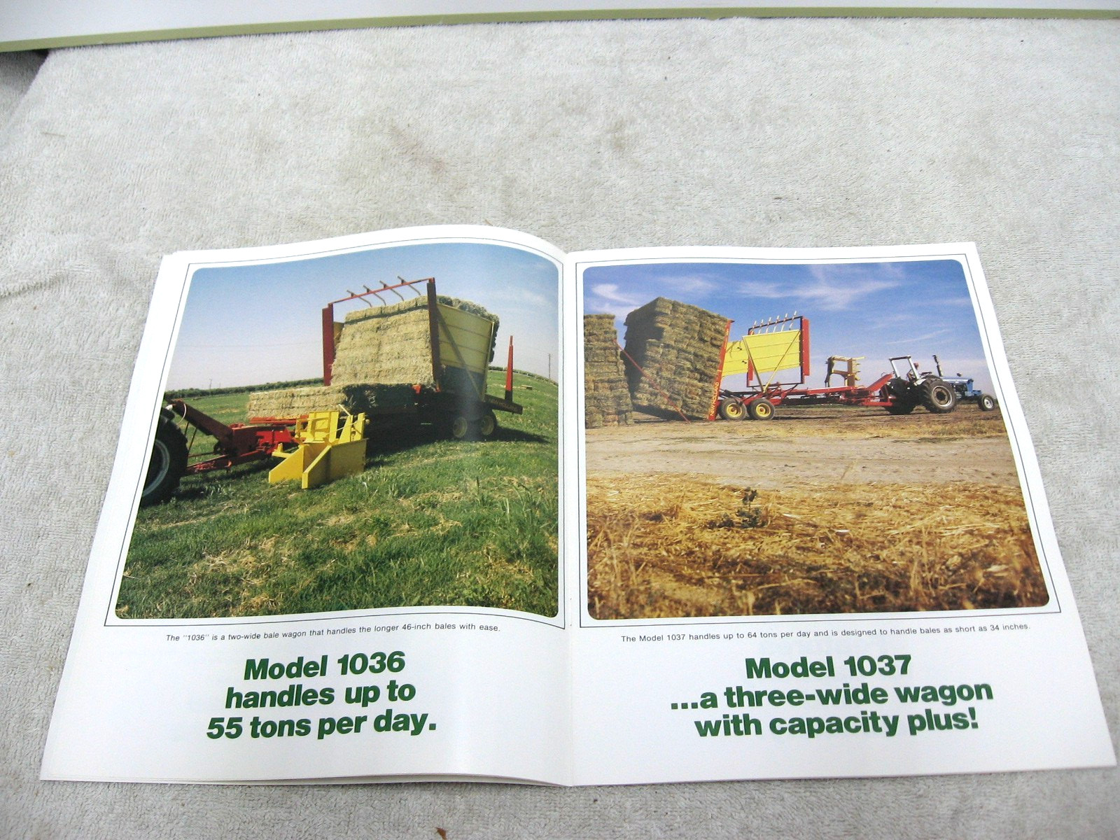 VINTAGE 1980 NEW HOLLAND SELF PROPELLED AUTOMATIC BALE WAGON BROCHURE 1002 1068