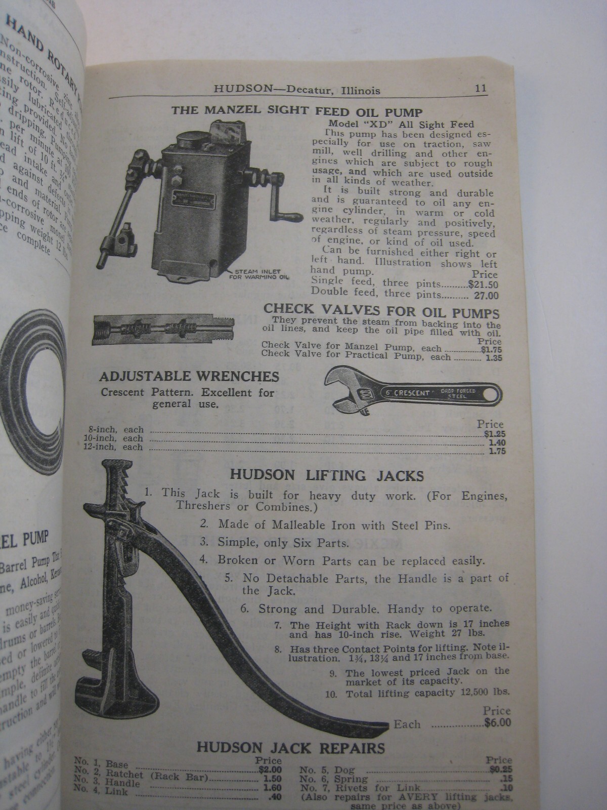 11947 Hudson farm equipment catalog thresher, machinery supply John Deere+