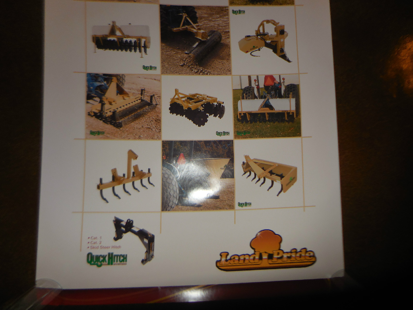 Original Land Pride Dealer Sales Poster Quick Hitch 13 Dirtworking 24&Prime; X 36&Prime; NOS