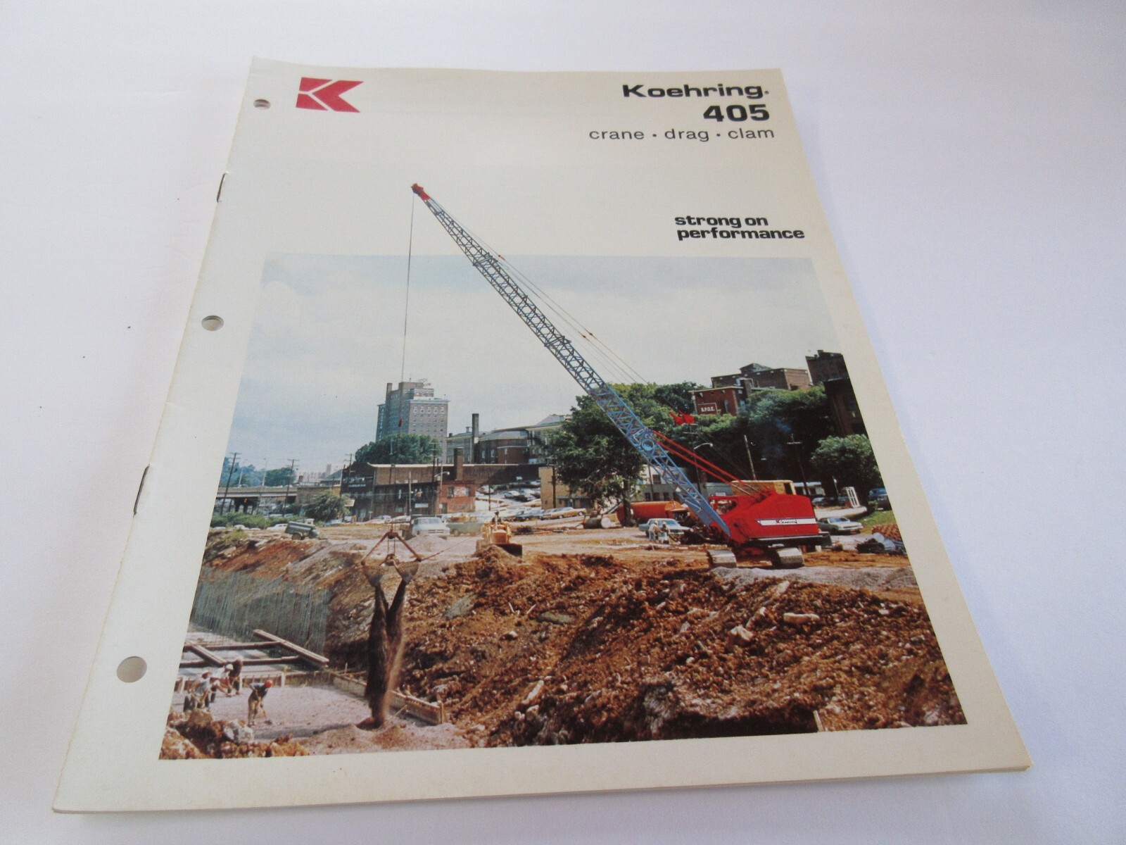 Koehring 405 Excavator, Clam, Drag, Clam Sales Brochure 8 Page