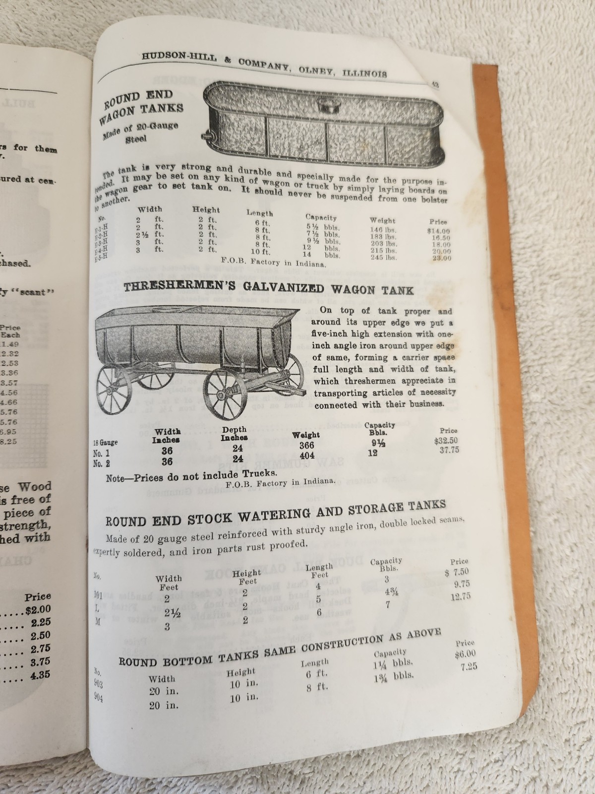 1938 Thresher & Mill Supply Catalog Hudson-Hill & Co. Olney,Illinois IL