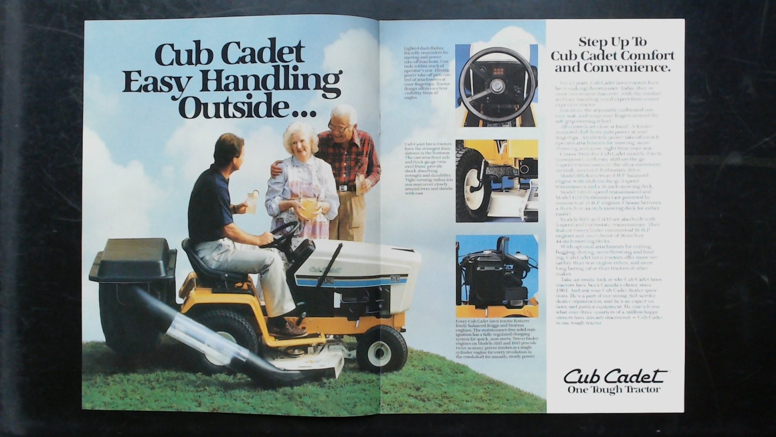 Cub Cadet Lawn Tractors Brochure Vintage 1610 Model Advertising