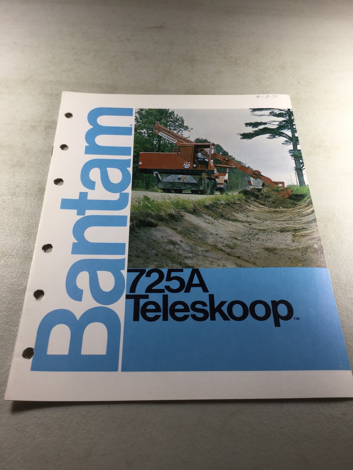 Bantam 725A Teleskoop Sales Brochure, Literature 6 Pages