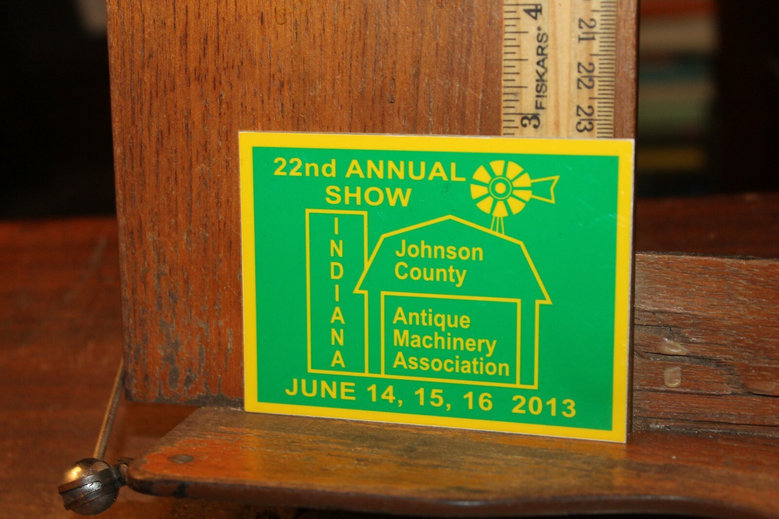 Metal Plate 2013 Johnson County Indiana Antique Machinery Association