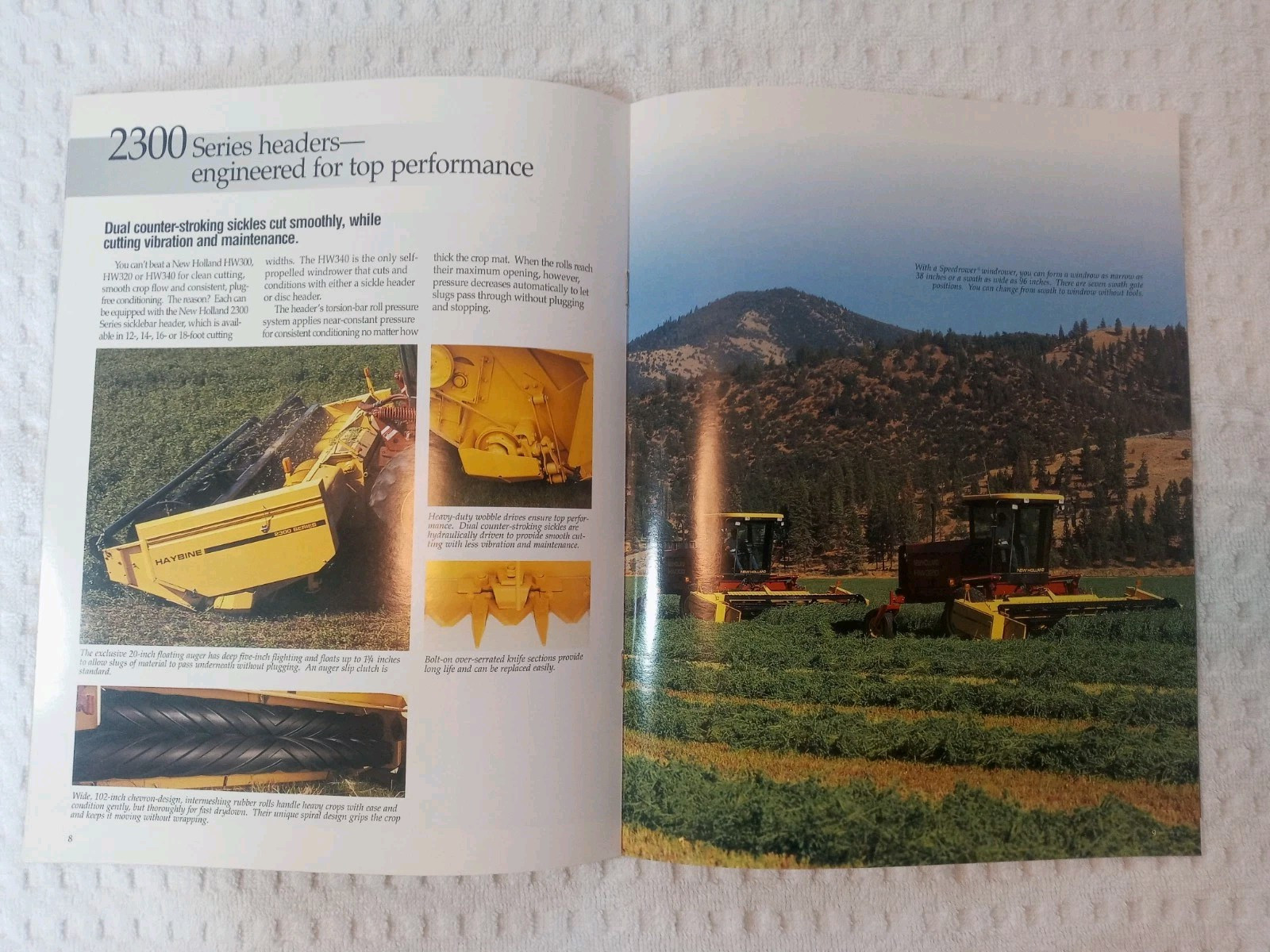 New Holland Round Baler Skid Steer Windrower Assorted Sales Brochures Lot Of 9