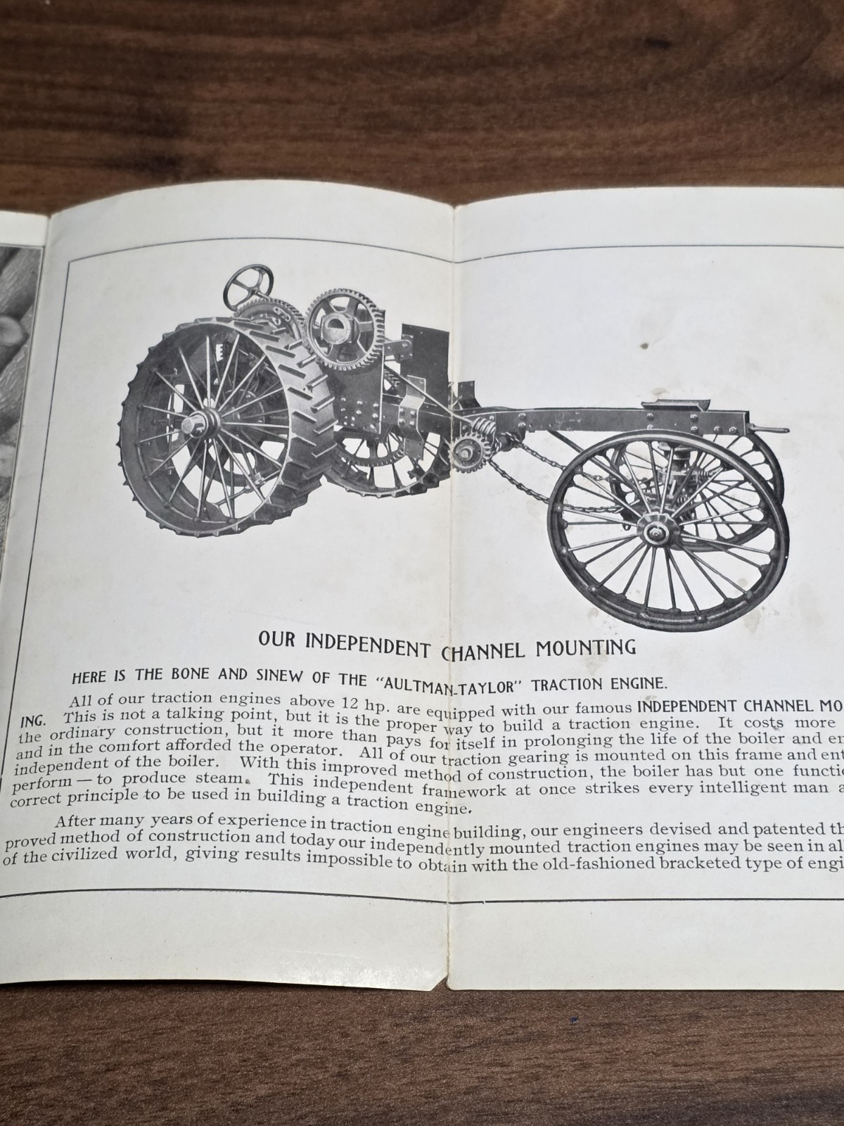Rare Early 1900s Aultman & Taylor Small Tractor Brochure