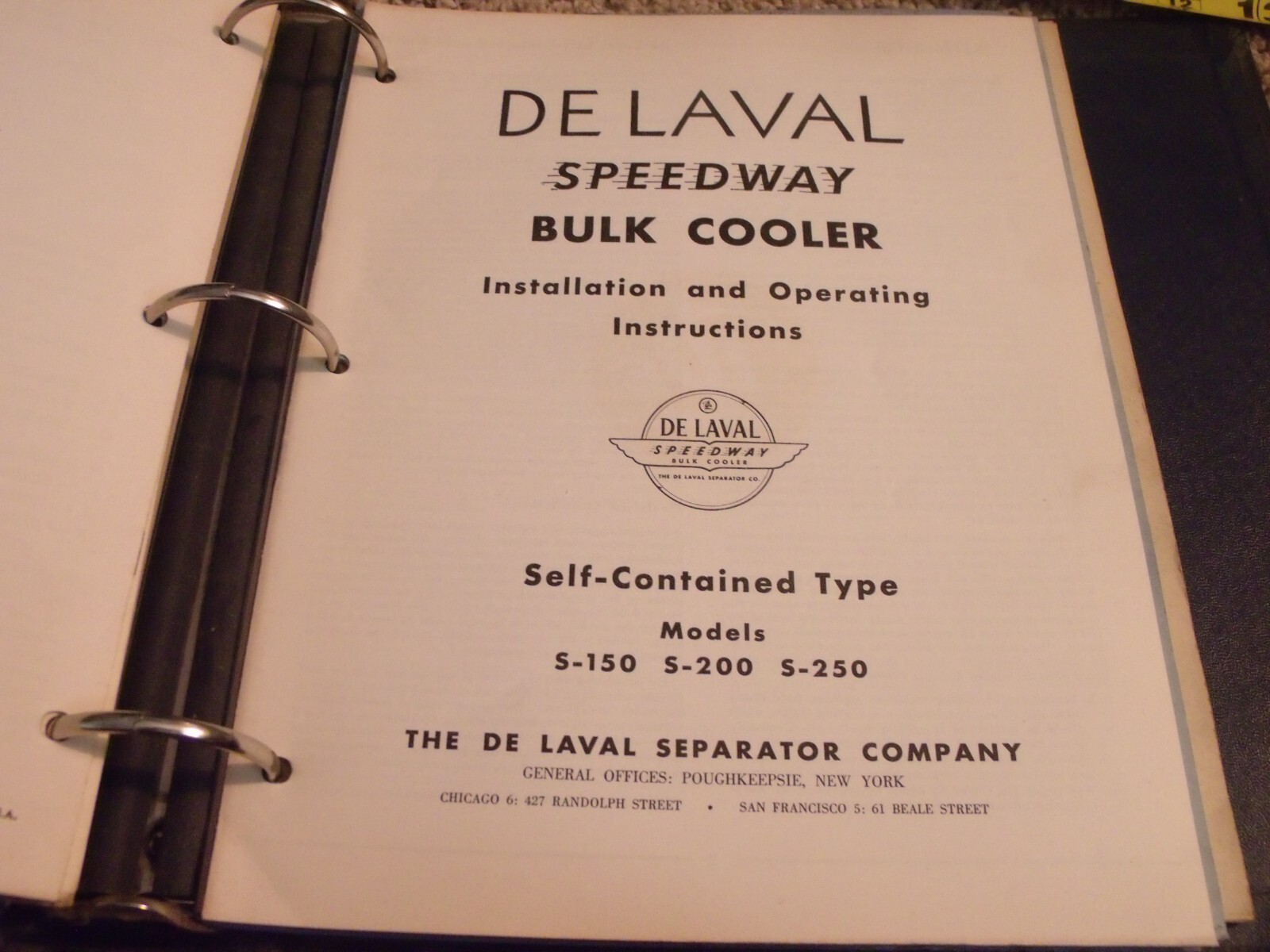 DELAVAL DEALER BINDER ADVERTISEMENT & SEVERAL MANUALS SEPARATORS MILKERS COOLERS