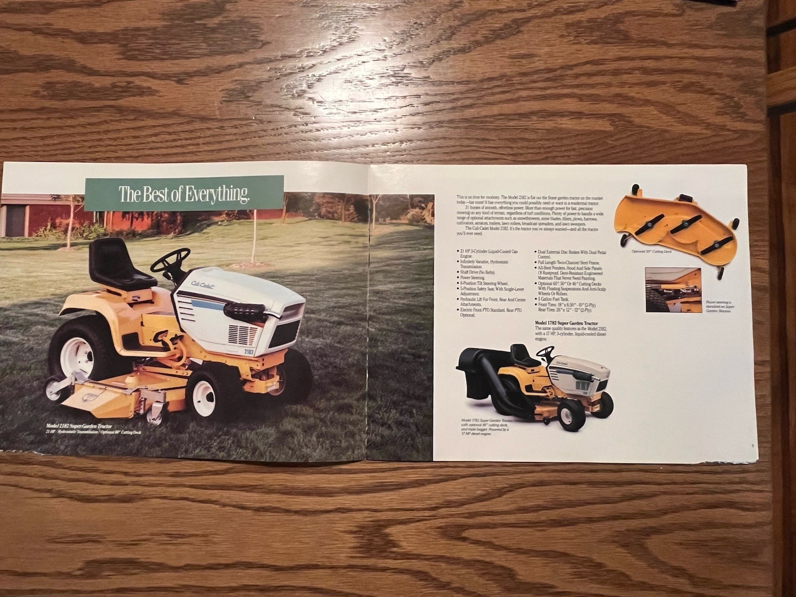 Cub Cadet Garden Tractors Advertising Brochure Agriculture White Yellow Blue