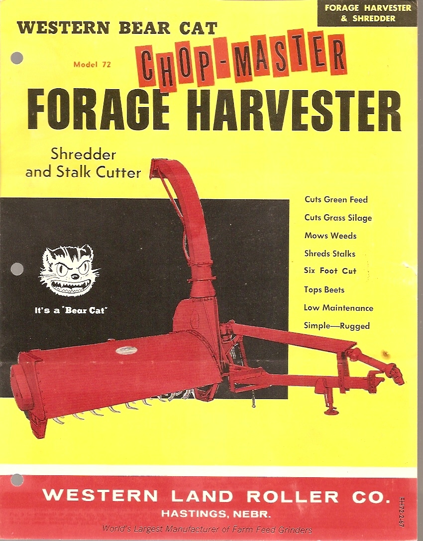 Farm Equipment Brochure – Western Bear Cat – 72 – Chop-Master Harvester (F2075)