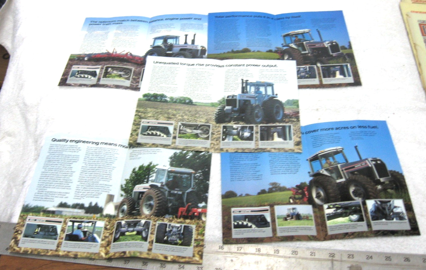 5 VINTAGE WHITE TRACTOR BROCHURES 100 120 140 160 185 FIELD BOSS