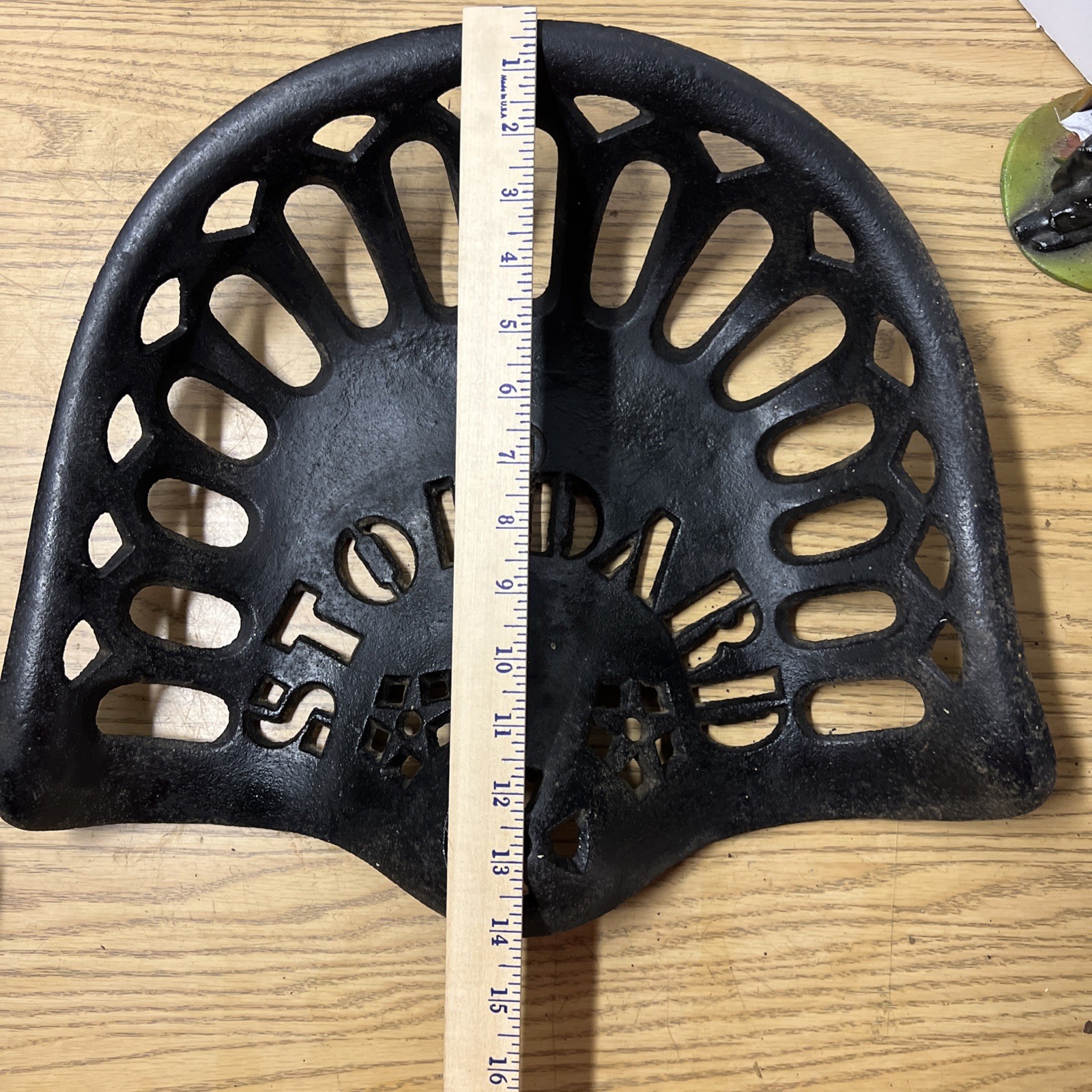 Vintage Stoddard Cast Iron Tractor Seat Antique Farm Tools Equipment