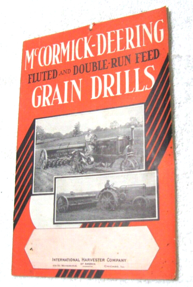 VINTAGE 1918 McCORMICK DEERING TRACTOR GRAIN DRILLS BROCHURE