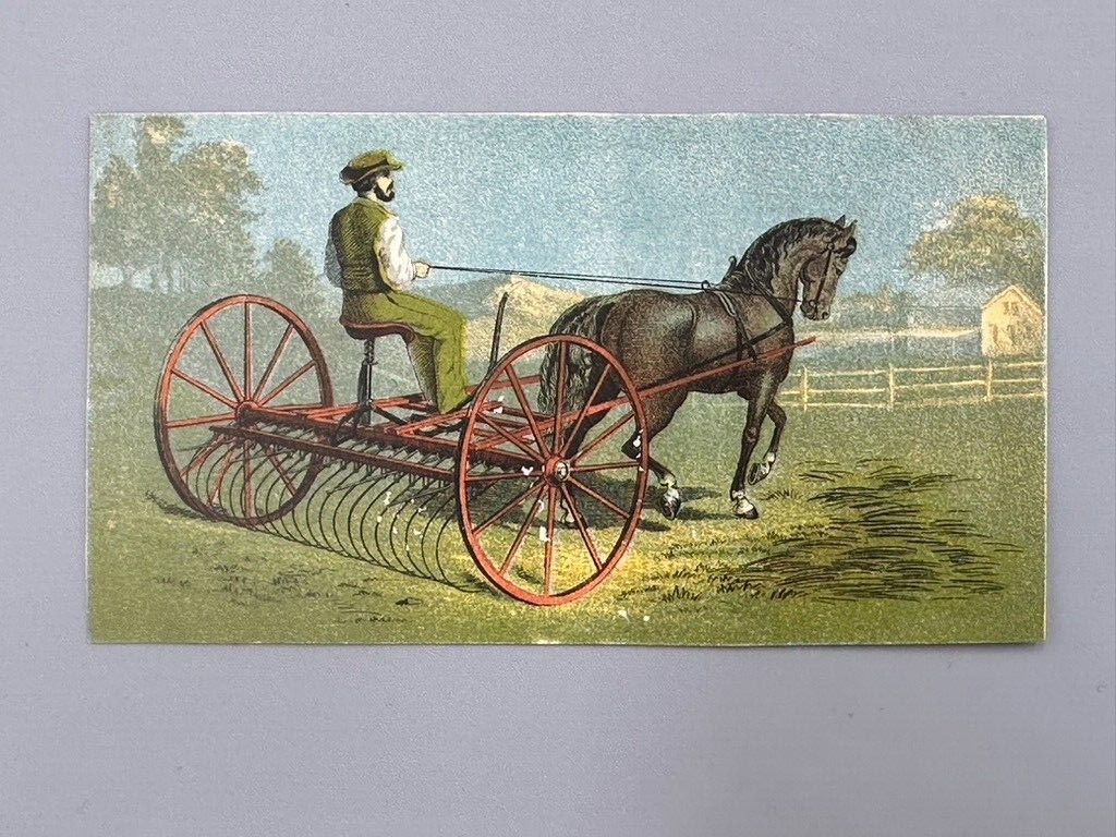 1880s ITHACA RAKE Williams Bros FARM Advertising TRADE CARD