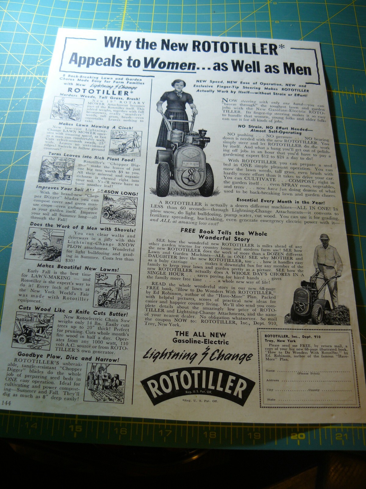 The FARM QUARTERLY -Autumn 1953- ROTOTILLER