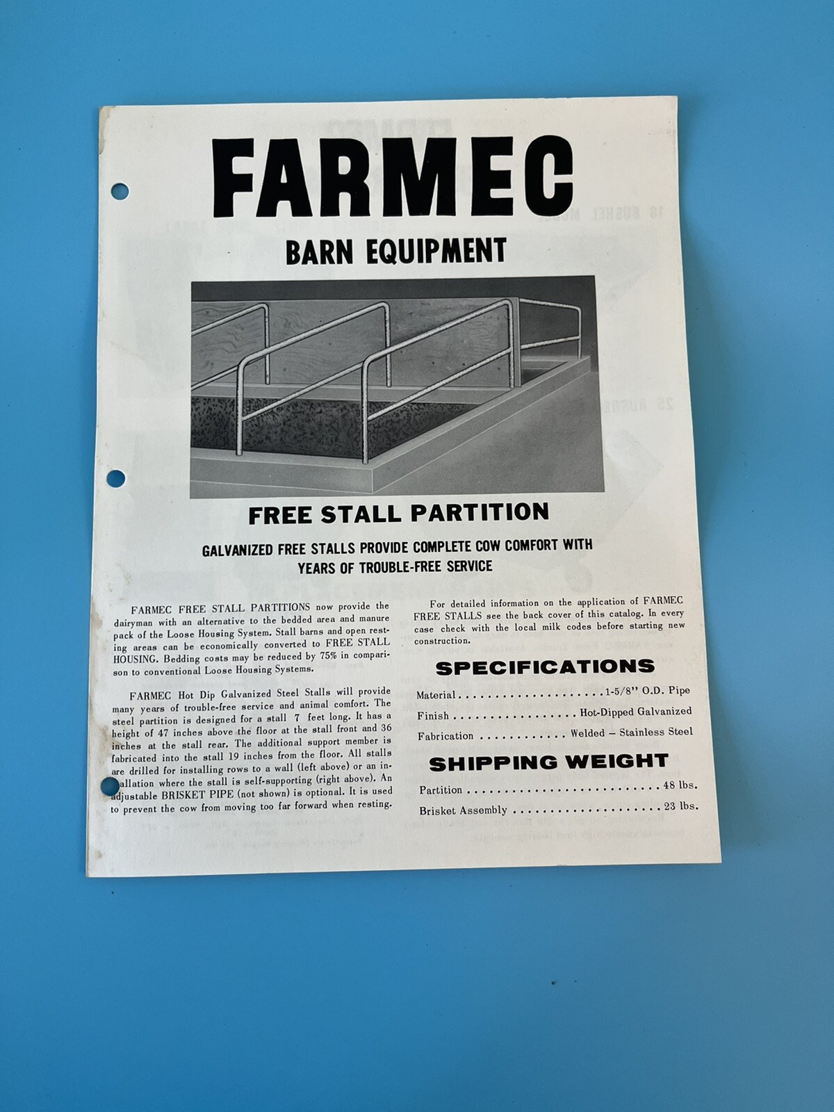 Vintage Farmec Barn Equipment Buyers Guide.