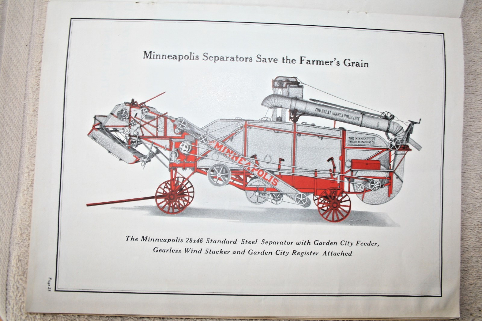 MINNEAPOLIS THRESHING MACHINE CO.BROCHURE 1917