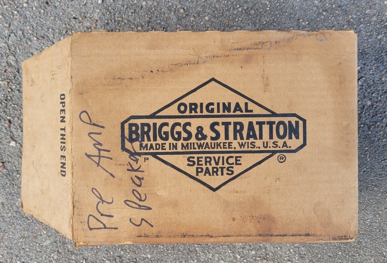 Vintage 1960s Briggs and Stratton Shipping Advertising Cardboard Box