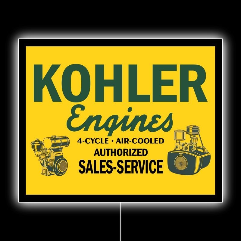 Kohler Engines Authorized Sales & Service NEW LED Hanging Lighted Sign: 18×23&Prime;